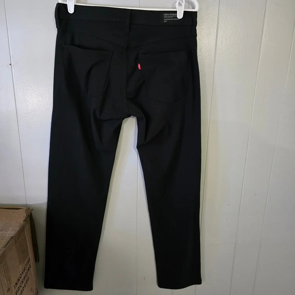 Levi Strauss 511 Slim Fit Pants Mens 32x32 Black Engineered for Movement‎